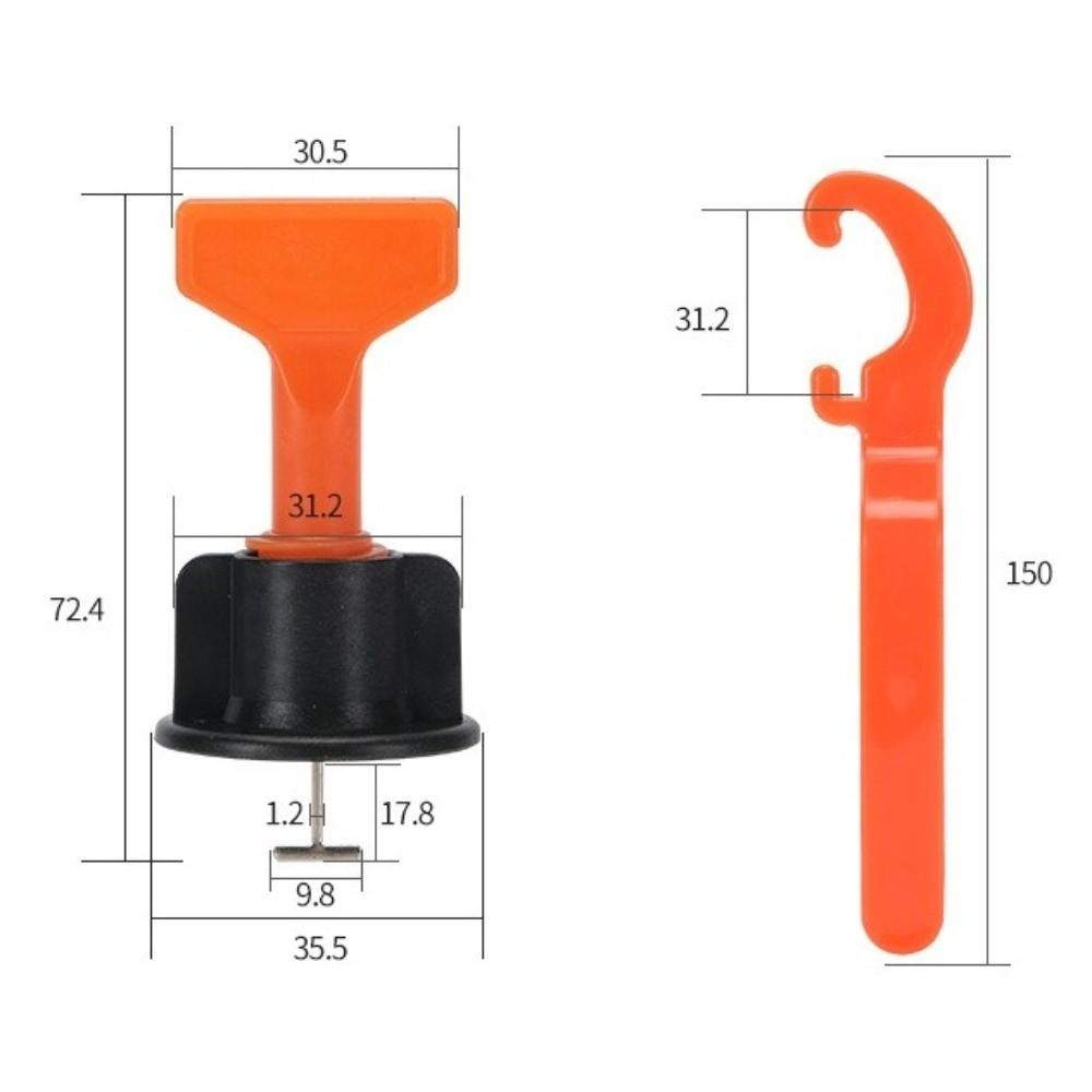 50pcs Floor Tile Leveling Tile Laying Clips Porcelain Ceramic Leveler Kit  Tile Laying