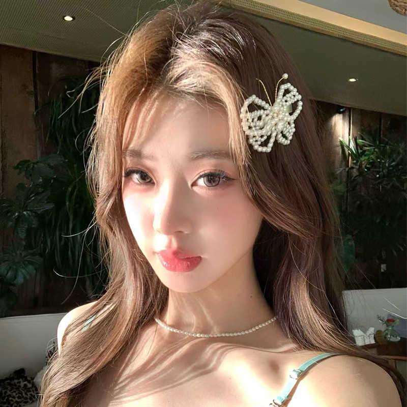 Korean Pearl Flower Retro Hair Clip: Elegant Side Bangs Accessory with Unique Design