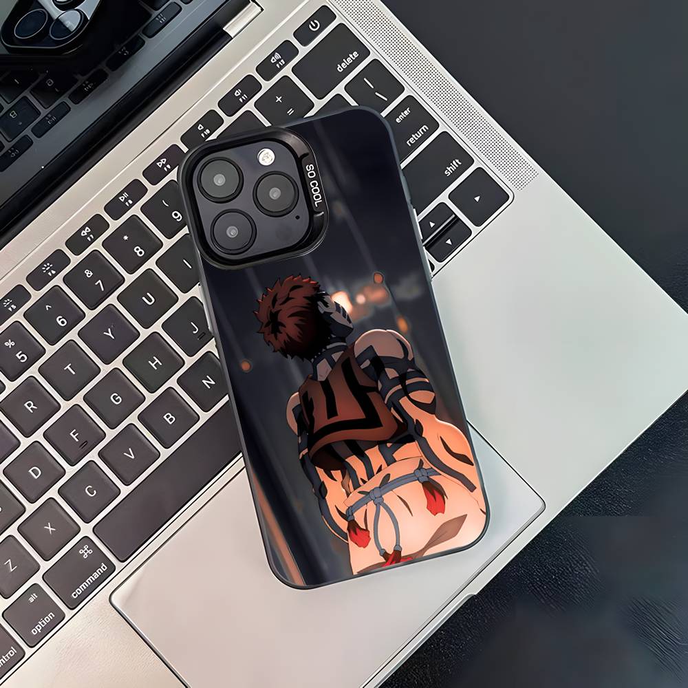 Anime A-Akaza Phone Case For iPhone 17,16,15,14,13,12,11,Pro,XS,Max,Plus,Mini,SE Black Candy Matte Shockproof Cover