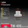 T-förmiger Nylon-Kunststoff-Dichtungsring und Schraubwellenhülse (Für dich: M2-M35)