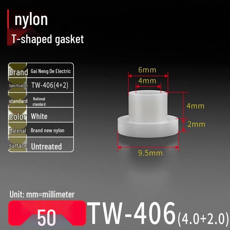 T-förmiger Nylon-Kunststoff-Dichtungsring und Schraubwellenhülse (Für dich: M2-M35)