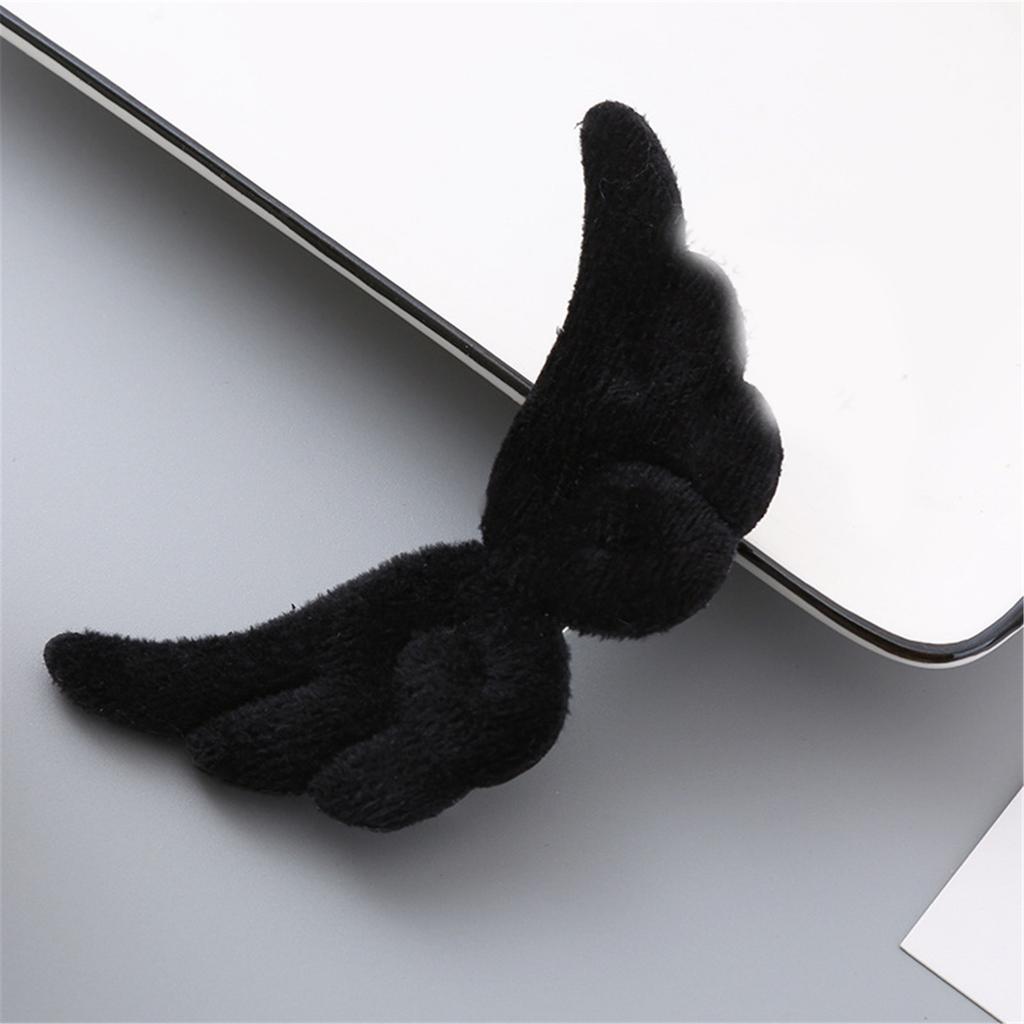 10Pairs Angel Wing Hair Clips for Girls Cartoon Headwear Hairpieces Black Alloy Hair Accessories for Stylish Outfits