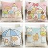Character Sumikko Gurashi Cushion Cover Cushion Covers Natural Linen Breathable Sofa Bedroom Decor Pillowcase