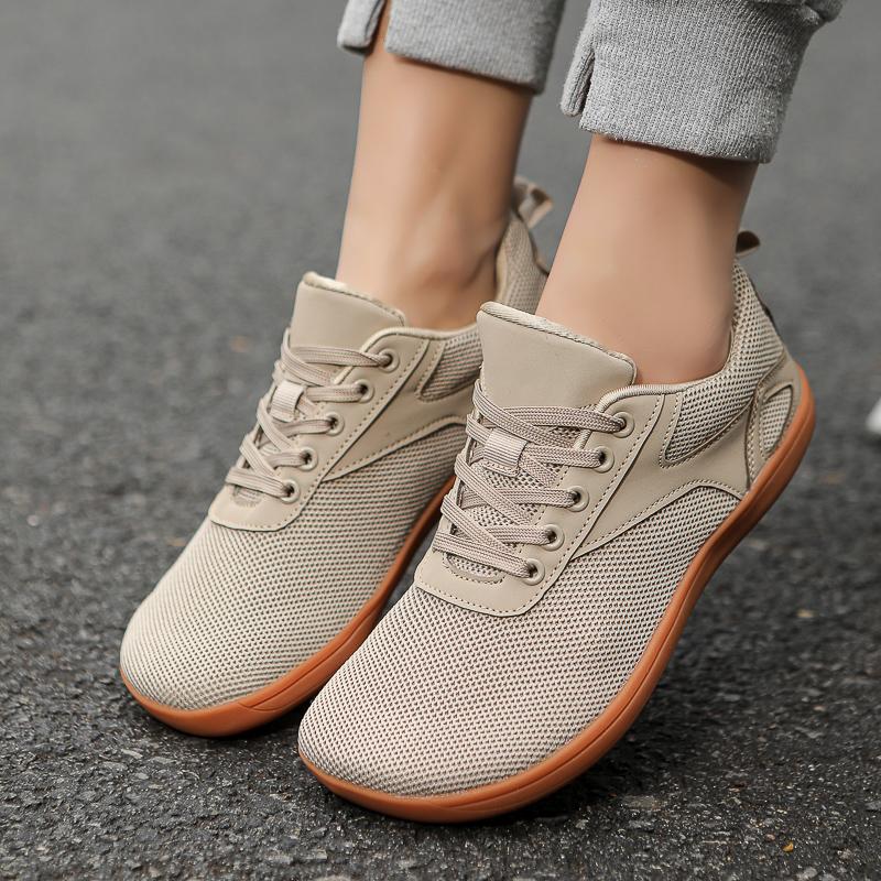Breathable Mesh Cross-training Sneakers Minimalist Outdoor Walking Shoes Wide Toe Sports Shoes Non-slip Jogging Flats