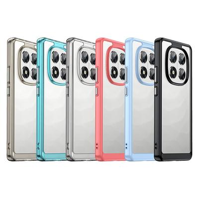 כיסוי ל-Redmi Note 14 Pro 5G כיסוי ל-Redmi Note 14 Pro פגוש שקוף סיליקון צבעוני עם שוליים רכים ל-Redmi Note 14 Pro