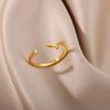 Minimalist Stainless Steel Arabic Love Rings For Women Gold Geometric Arabic Ring Aesthetic Wedding Christmas Jewelry Gift