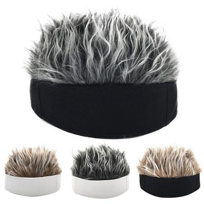 Parrucca corta da uomo retrò Fascia per capelli Hip Hop Hooligan Beanie Cosplay Cappello per capelli finti