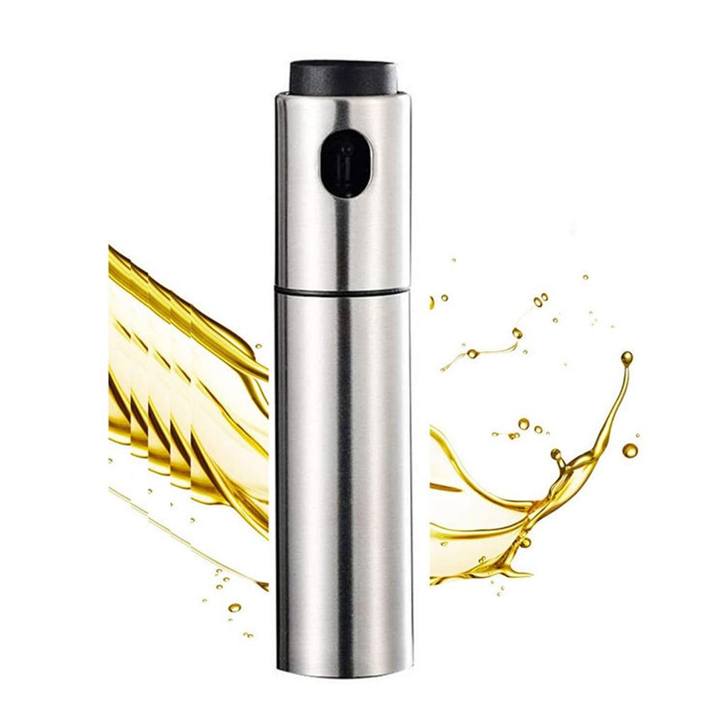 100ML 304 Nerezová ocel BBQ Rozprašovač olivového oleje Difuzér Pro Kuchyň Dávkovací láhev Stříkací nádoba Ocet Palivová injekční nádoba