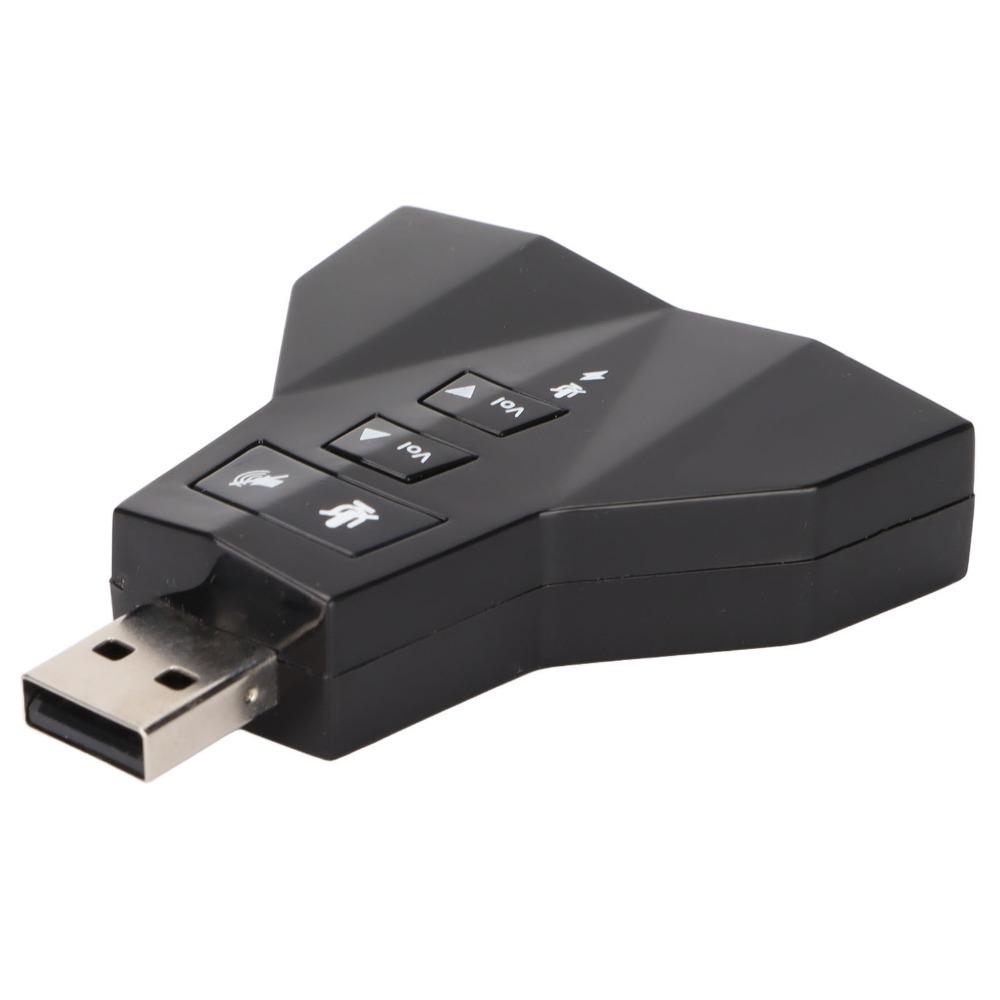 Dual Audio Interface USB Sound Card Independent Sound Card External Sound Adapter  For Headphone