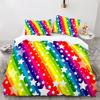 Rainbow Series 3D Digital Printing Three-Piece Bedding Kit Bed Sheet Quilt Cover