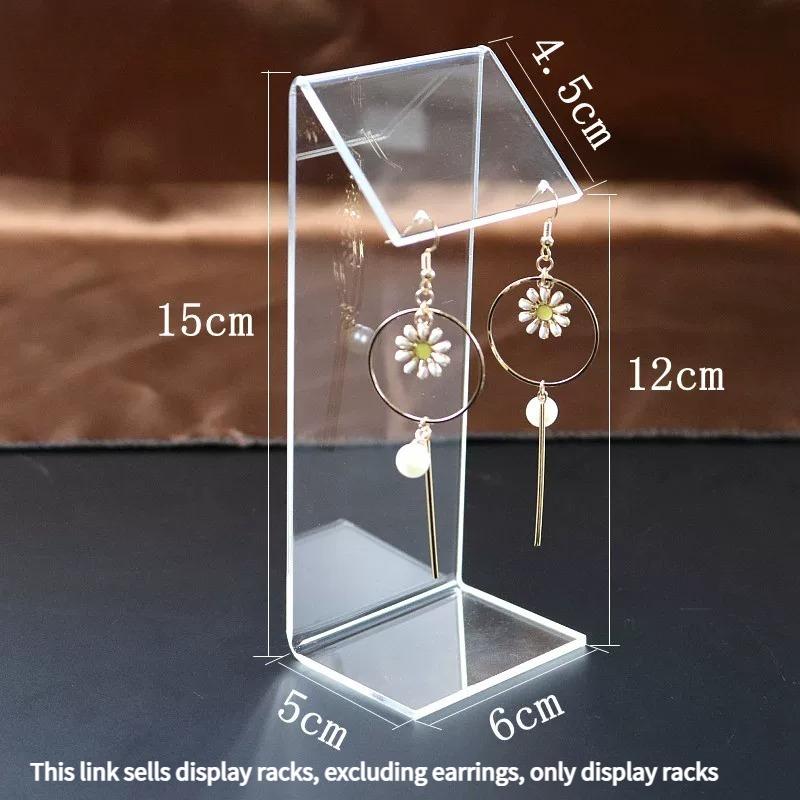 1pcs Transparent Acrylic Earring Display Stand Ear Studs and Earrings Display Rack Ear Accessory Storage Rack Multi-purpose Accessories Shooting Props