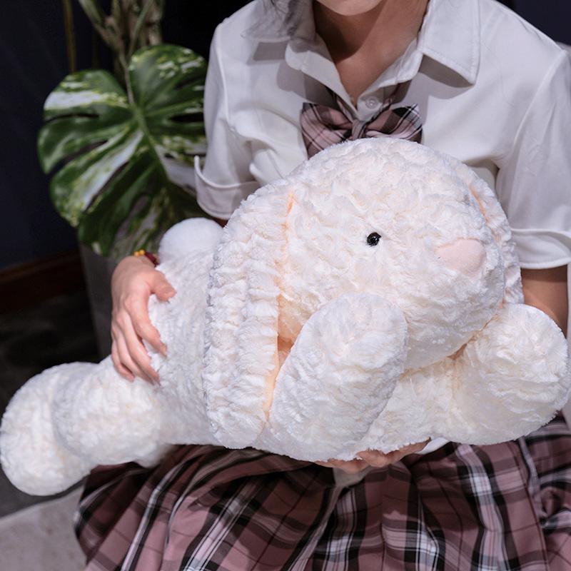 Cartoon Animal White Rabbit Plush Toy Soft and Comfortable Pink Rabbit Stuffed Doll Gifts For Girl