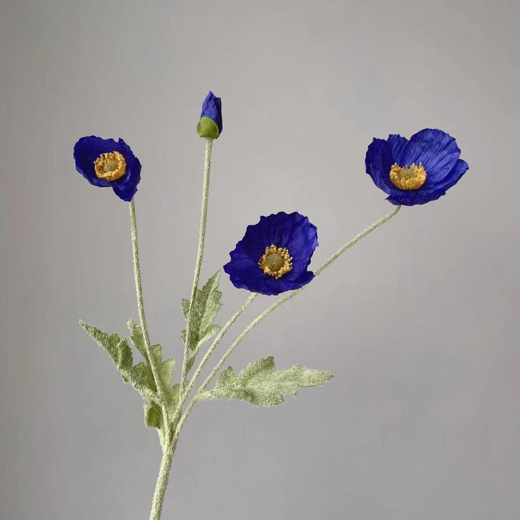 Artificial Flowers Fake Poppy Silk Flowers Long Stem Housewarming Garden Table Wedding DIY Party Wedding Home Bouquet Decor