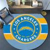Los Angeles Chargers Round Area Rug,Carpet Rug for Living Room Bedroom Sofa Playroom Decor,Non-slip Floor Mat