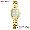 CURREN Women Watch Brand Luxury Casual Lady Girl Wristwatch Elegant Stainless Steel Bracelet Original Female Clock Clear 9108