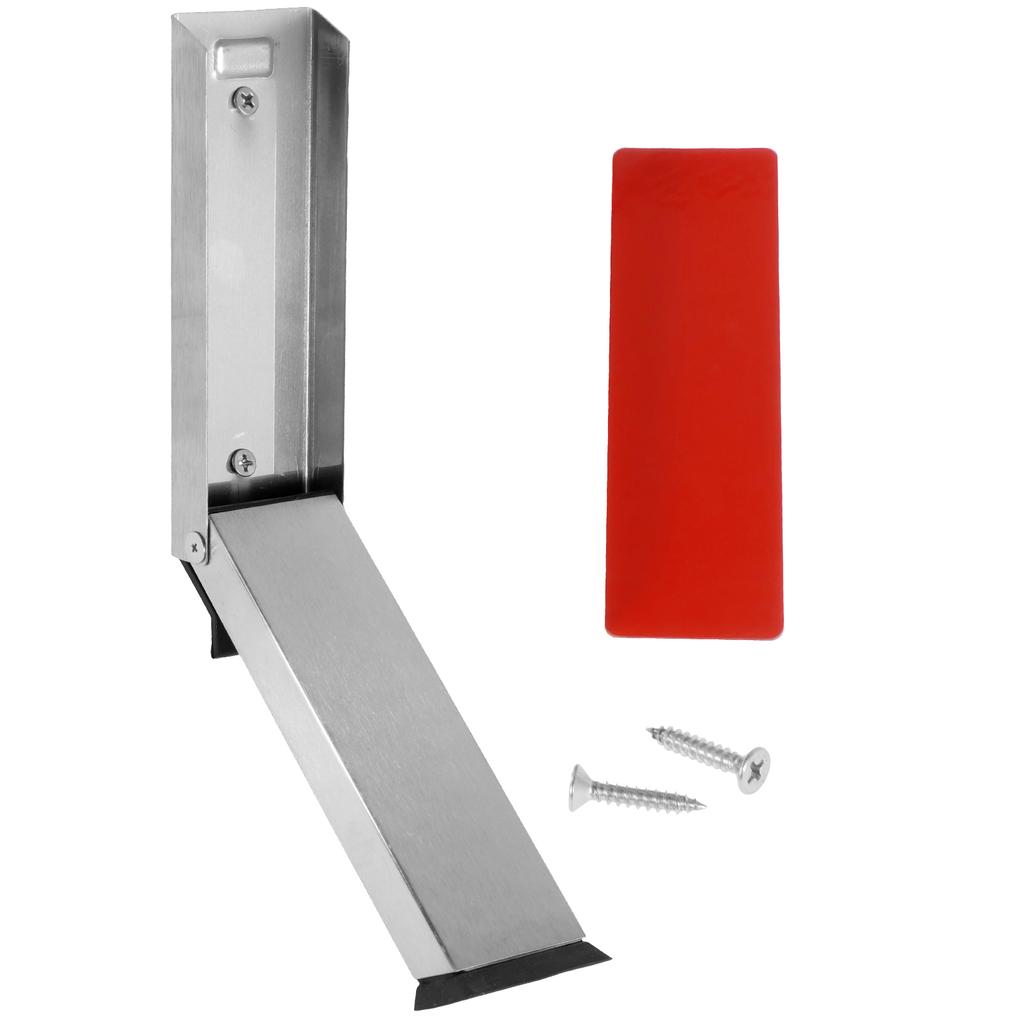 Kick Down Door Stoppers Self Adhesive Pedal Door Stop Doorstop Holder No Drilling Stainless Steel Anti-Slip