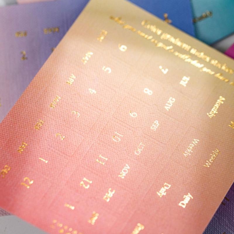 10 Sheets Adhesive Monthly Planner Tabs Monthly Plan Stickers Index Sticker Decorative Calendar Adhesive Index