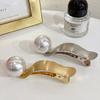 Fashion Metal Pearl Hair Clip Temperament Duckbill Grip Clip  Hairpin Hair Styling Tools Women Girls Hair Accessories Barrette