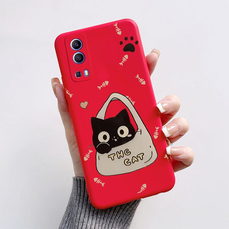 For Vivo Y72 5G Y52 5G Y75s 5G Phone Mask Back Cover 2024 Fashion Butterfly Astronaut Coque Capas For Vivo V2041 2053 Soft Case