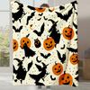 2025 New Cartoon Cute Pumpkin Little Ghost Printed Blanket Autumn and Winter Comfortable Warm Blanket Holiday Gift