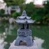 Solární Zenová pagoda lucerna čínská zahradní socha palácové nádvoří dekor eko pryskyřice solární lampa venkovní vnitřní ornament