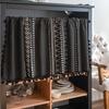 Window Curtain Geometric Printing Half Curtain Door Curtain Coffee Curtain Kitchen Sink Cabinet Dust Curtain