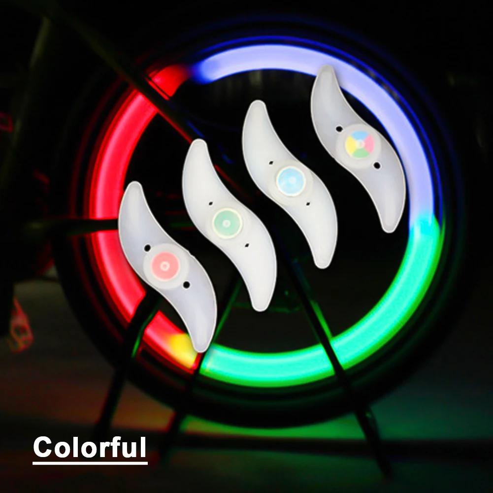 Colorful Bike Wheel Spoke Light MTB Bicycle Accessories Light LED Tire Flash Tail Lights Safety Warning Cycling Lamp Waterproof