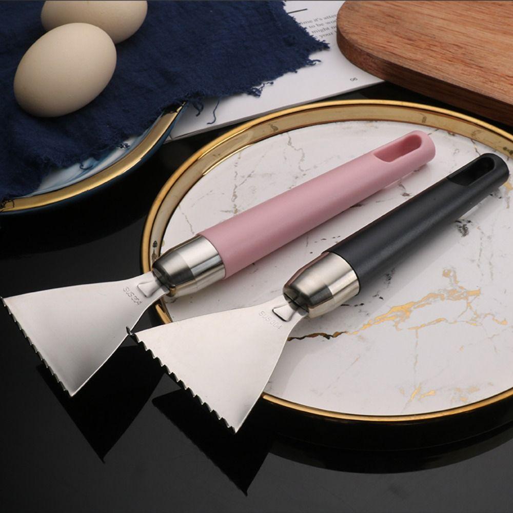 Home Stainless Steel Fish Scale Remover ABS Handle Cooking Fish Scale Scraper Smooth Seafood Tools