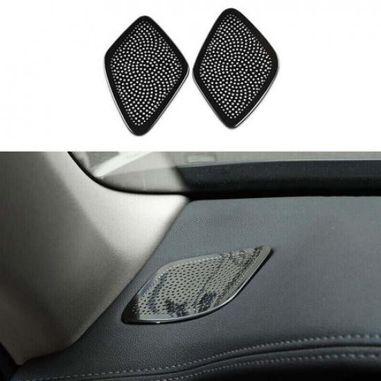 2016- For BMW 7 Series Black Titanium Dashboard Side Outlet Vent Cover Trim