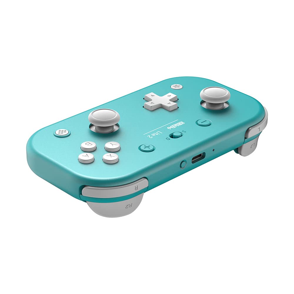 8BitDo Lite 2 Bluetooth Gamepad for Switch and Raspberry Pi Switch, Lite, Android, (Turquoise)