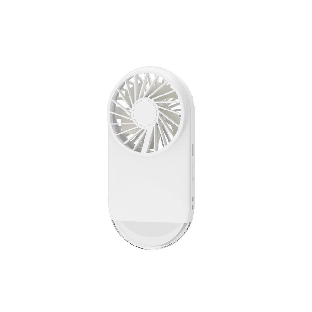 Equipped with Night Light and Large Capacity Battery Fan USB Charging Handheld Fan Portable Desktop Fan белый
