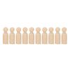 10pcs 75mm Male DIY Painting Dolls Wooden Children Painting Figure Toy Craft