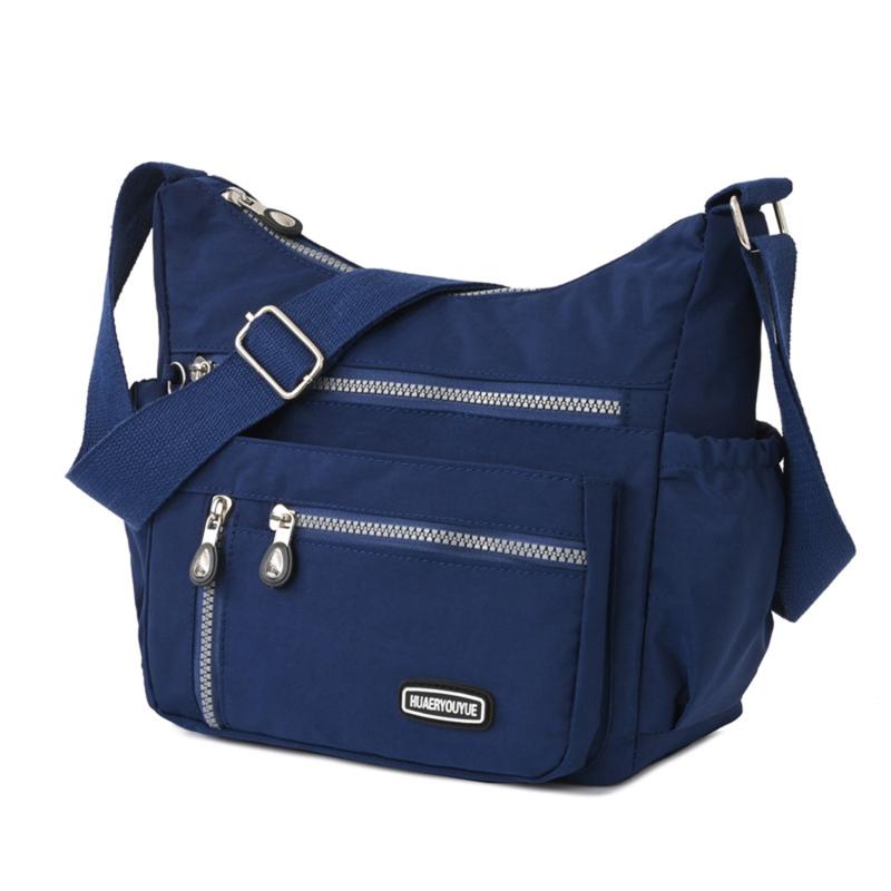 Moda casual náilon pano saco do mensageiro para as mulheres sacos de ombro multi camada feminina crossbody sacos à prova dwaterproof água mãe bolsa