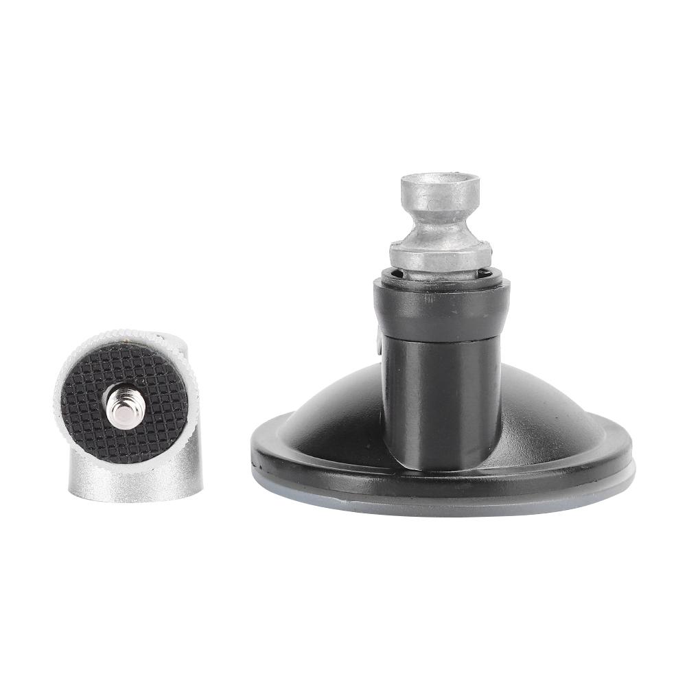 HD-004a B Halterung Silber Schwarz Aluminiumlegierung Fahrzeughalterung Vakuumsauger Starker Saugständer(Schwarz )