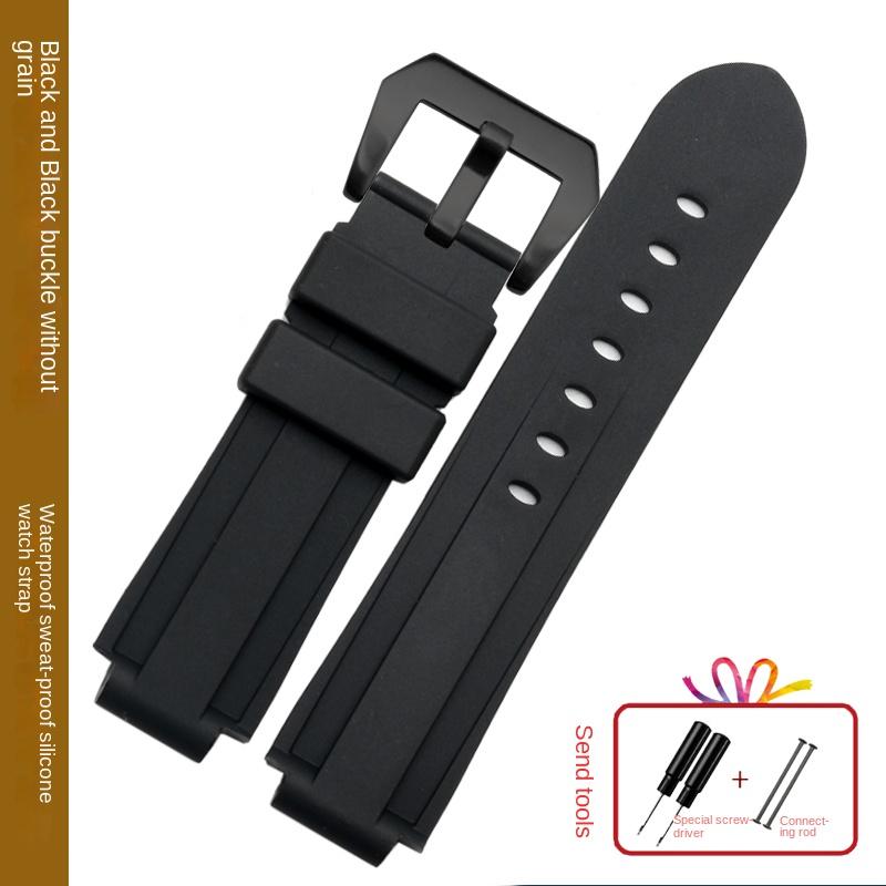 For Timex E-tide Compass Wrist Band T2N739 T2N720 T2N721 Convex Mouth 16mm Strap Waterproof Silicone Men's Watchband Bracelet