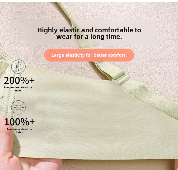 Damski Cienki Letni Oddychający Biustonosz - Bez Fiszbinów, Mały Biust, Ultracienka Miseczka z Uszkami Królika