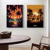 Vintage City Caribbean Egypt Venice Rome Dubai Landscape  Art Poster Canvas Painting Wall Prints Picture Living Room Home Decor