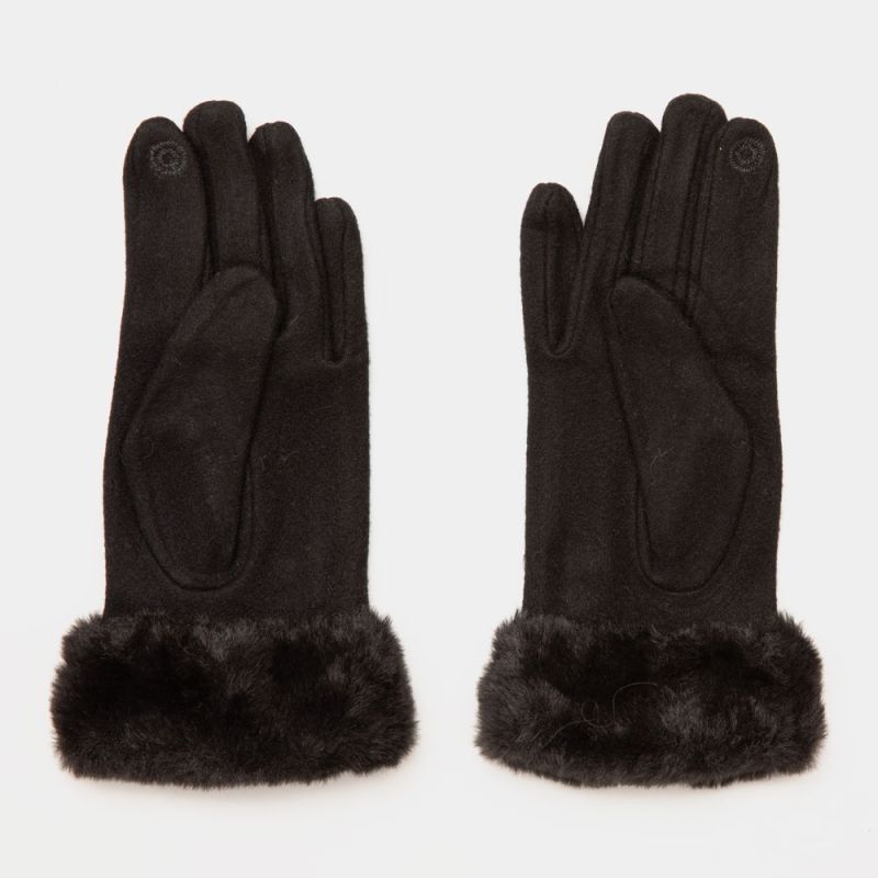 Wool Gloves with Faux Fur Woman GERARD PASQUIER
