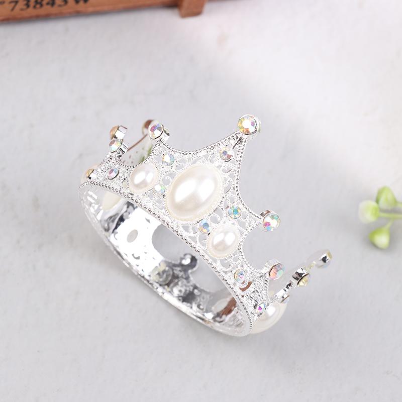 Vintage Multi-color Metal Crown Cake Decoration Elegant Wedding Princess Birthday Dessert Decoration Flags