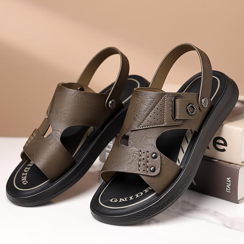 Mode Leder Anti-Rutsch Strand Freizeit Ballerinas Lässig Weicher Boden Zwei-Wege Halbschlappen Handgefertigte Luxus Sandalen Sommer 2025 Neue Herren Sandalen