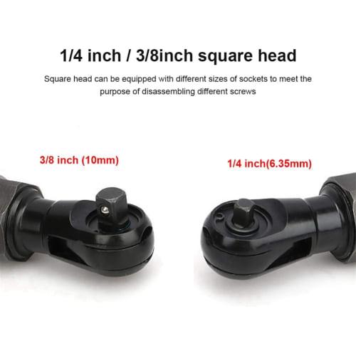 Buerjia 3/8 Square Head Pneumatic Wrench, Pneumatic Ratchet Wrench, 90 Degree Torque Wrench, Machine Repair Tool, Durable, Easy To Use, Heavy-Duty