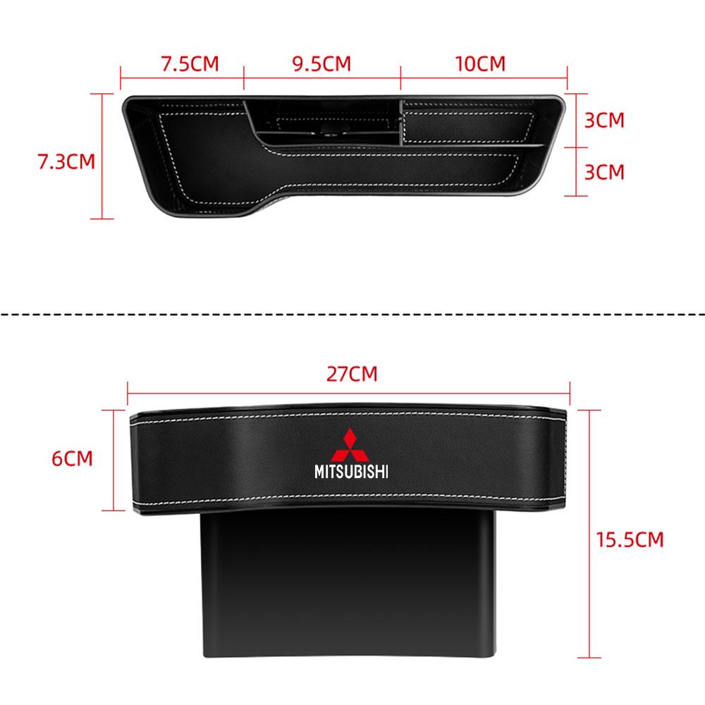 cyzghp1 Car Seat Organizer Gap Slit Filler Holder Seat Crevice Storage Box For Mitsubishi Asx Lancer L200 Pajero Attrage Xpander Mirage