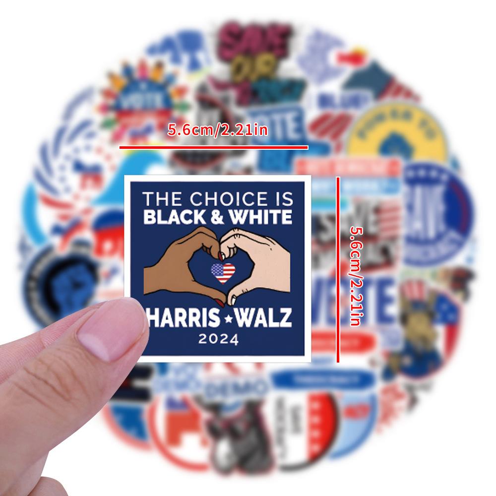 55 New Democrat Graffiti Stickers Decorate Notebook Suitcase Mobile Phone DIY Waterproof Stickers