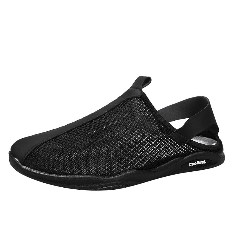 

Повседневные мужские кроссовки для спорта на открытом воздухе Мужская обувь Нескользящие дышащие кроссовки Мужская модная пляжная обувь Популярная модель Новая мода 44 чёрный