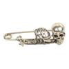 Punk Style Skull Brooch Gothic Skeleton Badge Lapel Pin Spooky Atmosphere Halloween Party Badge Brooch Pin Jewelry Gift