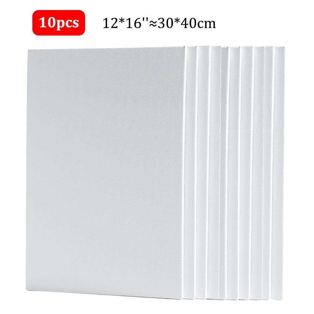 10 Pcs Canvas Board Painting Cotton Blank,Primed White,Suitable For Oil Painting,Watercolor,Gouache,Acrylic,Art Supplies,HB-17