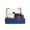 Coach Parker 18 Sweet Cool Style Turn Lock Logo Leather Studded Crossbody Shoulder Bag Small Women shoulder bag White 29389-BPCHK