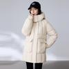 Down Cotton-padded Clothing Women's Winter Medium and Long Models, New Women's Loose Casual Thickened Cotton-padded Jacket