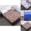 Elegant Floral Stripes Printed Mattress Protective Cover With Dustproof Fitted Sheet