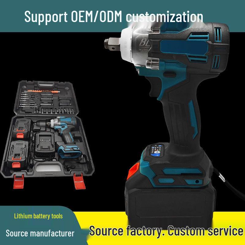 High Torque Brushless Impact Wrench with Lithium Battery for Auto Repair